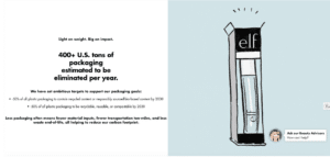 e.l.f's sustainability goals